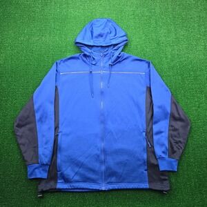 AT&T Hoodie Jacket Unisex XL Blue Full Zip Performance Employee Uniform‎ Work